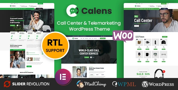 Calens – Call Center Services WordPress Theme