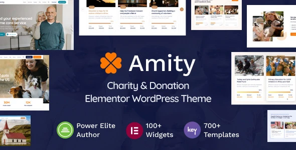 Amity – Charity & Donation Elementor WordPress Theme